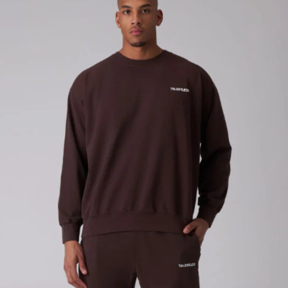 Talentless Crewneck Pullover Brown L‎
